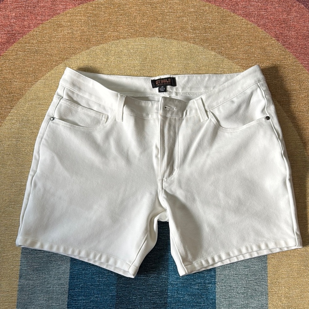 Steele White Jean Shorts